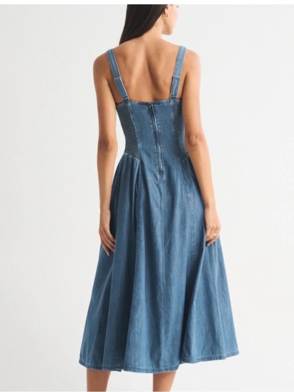 Abercrombie & fitch bra free dylan midi dress chambray - Picture 4 of 6